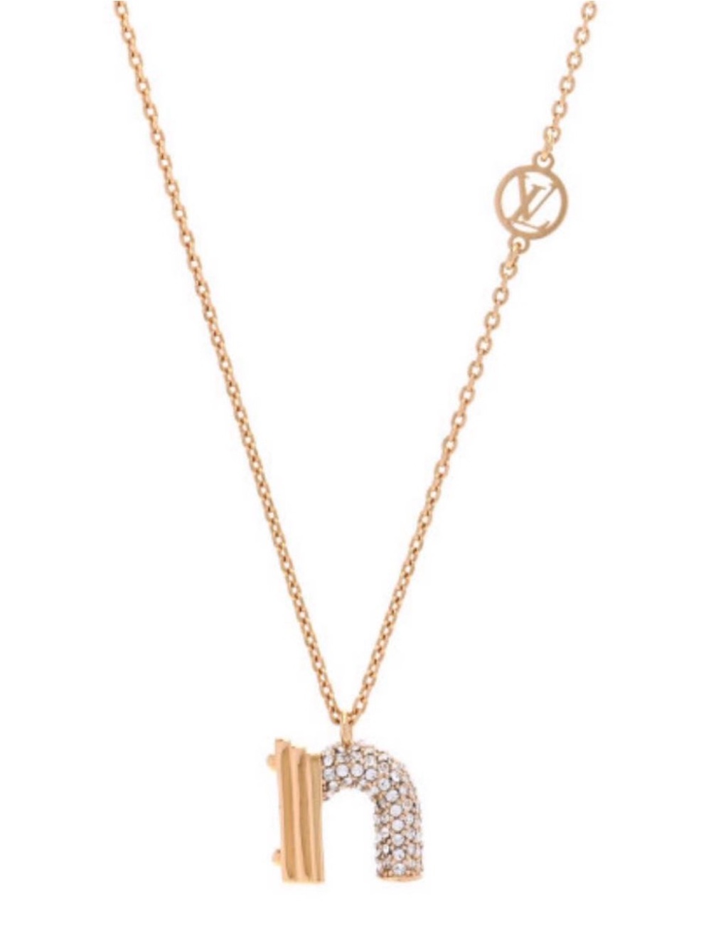 Louis Vuitton Initial 'n' Pendant Necklace - EUC